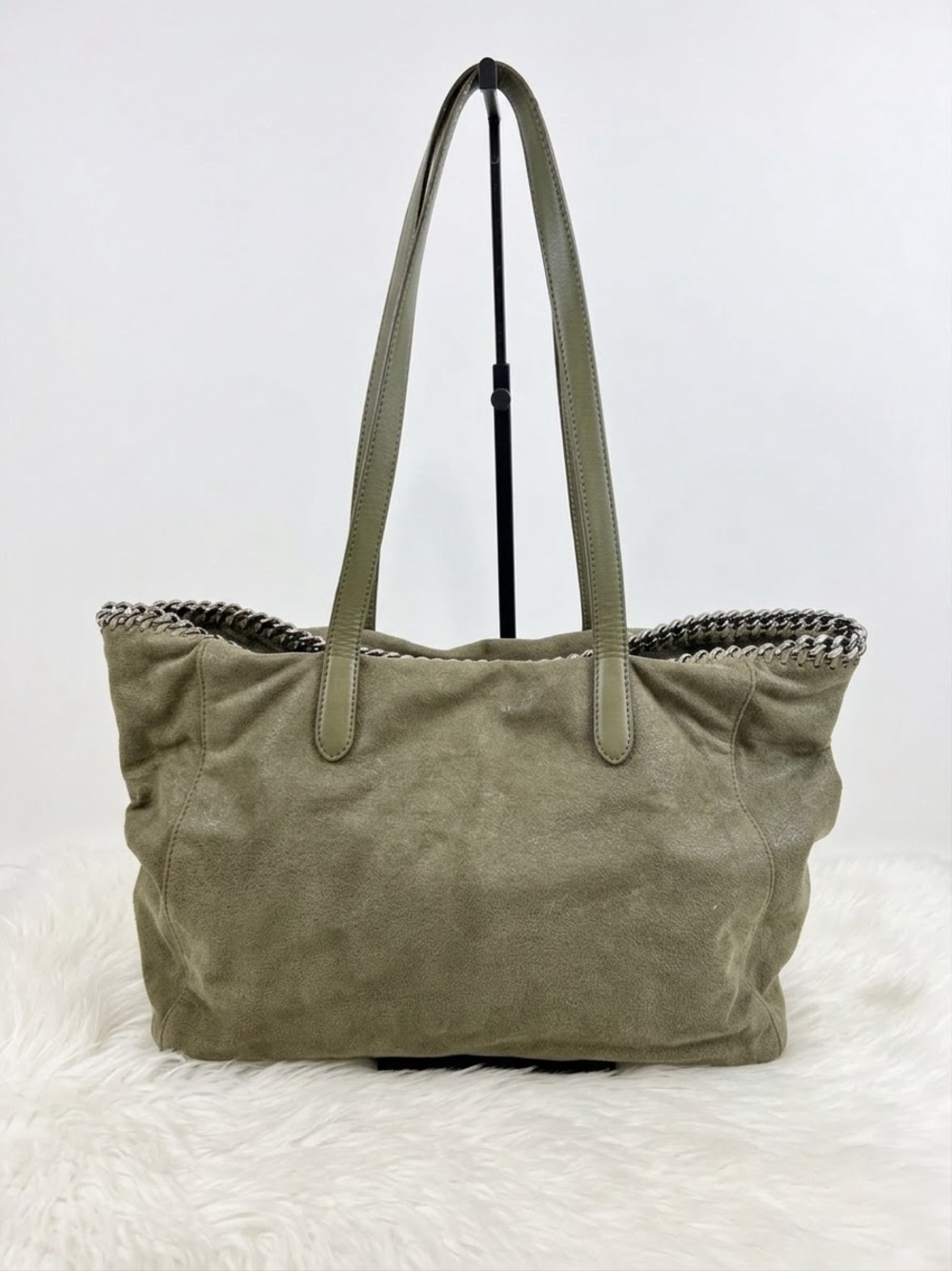 Stella McCartney Shaggy Deer Falabela Tote Olive Green with COA - Picture 2 of 14
